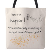 もっと幸せそうに見える!歌に精神的に投資している トートバッグ