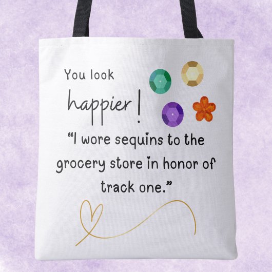 もっと幸せそうに見える!私はその店に続編を着た トートバッグ