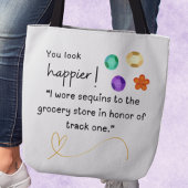 もっと幸せそうに見える!私はその店に続編を着た トートバッグ