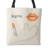 もっと幸せそうに見える！私はオレンジ色の口紅を選んだ トートバッグ