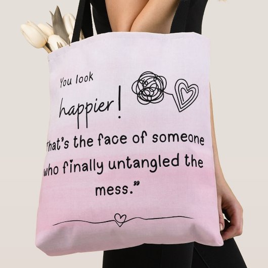もっと幸せそうに見える！糸の汚れをほどいた トートバッグ