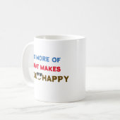 もっと幸せな雰囲気を作前向きる コーヒーマグカップ (正面左)