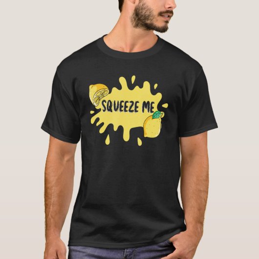 もっと強く搾ってね シトラス フルーツ レモン Tシャツ (正面)