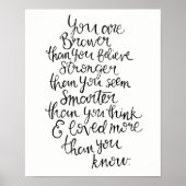 もっと強く、もっと賢く、もっと勇気を持って、愛されている ポスター (正面)