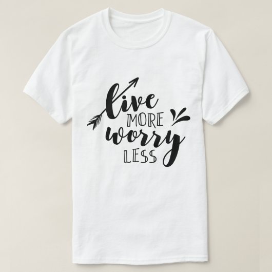 もっと心配なく暮らす Tシャツ (デザイン正面)
