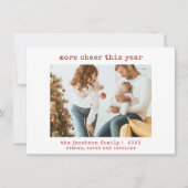 もっと応援今年の新生児クリスマスファミリー シーズンカード (正面)