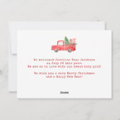 もっと応援今年の新生児クリスマスファミリー シーズンカード (裏面)