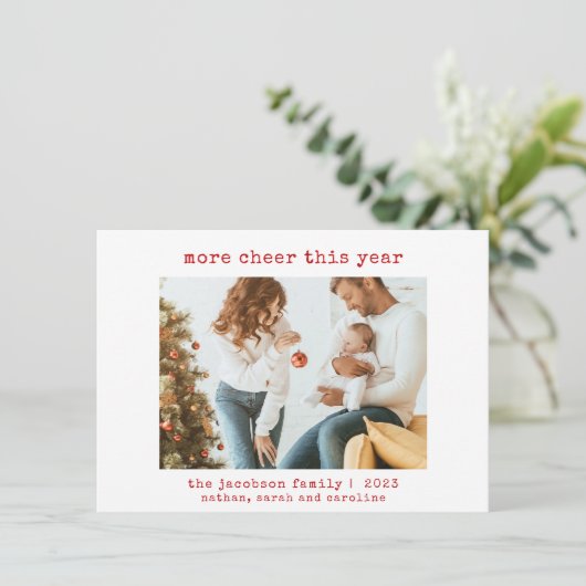 もっと応援今年の新生児クリスマスファミリー シーズンカード (スタンド正面)