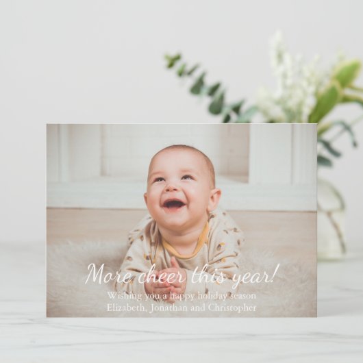 もっと応援今年の新生児クリスマス シーズンカード (スタンド正面)