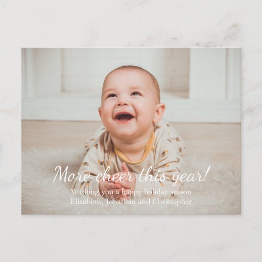 もっと応援今年の新生児クリスマス シーズンポストカード (正面)