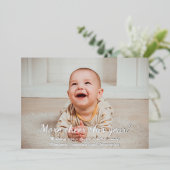 もっと応援今年の新生児クリスマス 箔シーズンカード (立ち正面)