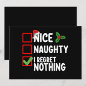 もっと悪いことをしたクリスマスプレゼントリスト  ホリデー 招待状 (正面/裏面)