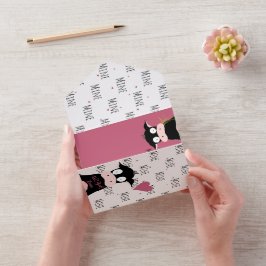 もっと愛が欲しい？牛の愛 + バレンタインカード オールインワン招待状