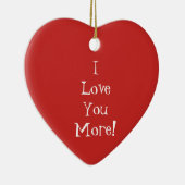 「もっと愛してる!」 ハートオーナメント セラミックオーナメント (右)