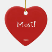 「もっと愛してる!」 ハートオーナメント セラミックオーナメント (裏面)
