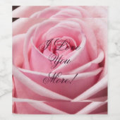 「もっと愛してる」ピンクのローズワインラベル ワインラベル (シングルラベル)