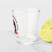 もっと愛してる！ – ペンギンと赤いハート ショットグラス (右)