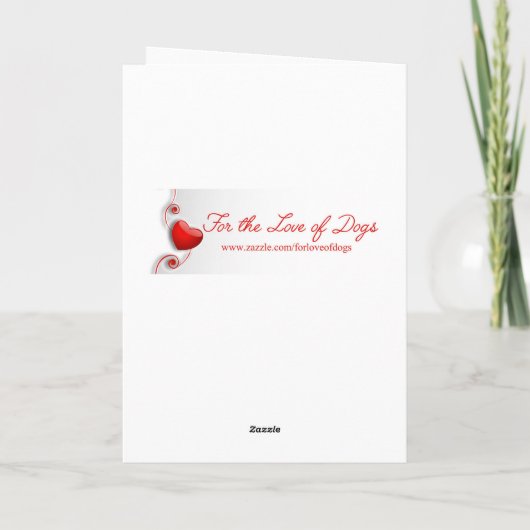 もっと愛して下さい! Weimaranerのバレンタイン シーズンカード (裏面)