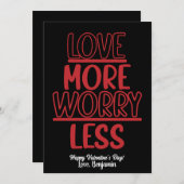 もっと愛して、もっと心配しないバレンタイン シーズンカード (正面/裏面)