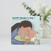 もっと愛して ママの日の赤ちゃんとのイラスト シーズンカード (スタンド正面)