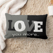 もっと愛しなさい(黒、白、グレー) ランバークッション (ブランケット)