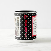 「もっと愛しカスタムて」写真と愛の詩 マグカップ (中央)