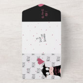 もっと愛を伝えたい？牛のラブ + バレンタインカード オールインワン招待状 (外側)