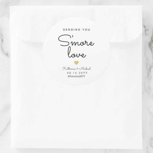 もっと愛を送るおもしろい結婚式の引き出物 ラウンドシール (バッグ)