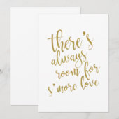 もっと愛を飾るスペースは常にあります お手頃な価格のエレガントなウェディングサイン 招待状 (正面/裏面)