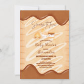 もっと愛を かわいい ジェンダーニュートラル ベイビーシャワー 招待状 (正面)