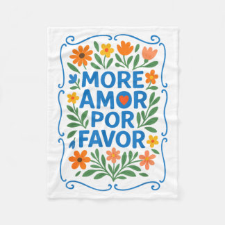 もっと愛を Amor Por Favor ラテン スペイン語 愛の引用符 フリースブランケット