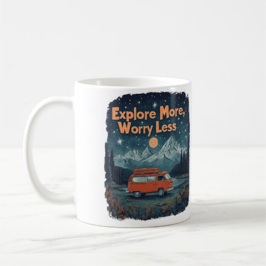もっと探検して、もっと気楽に コーヒーマグカップ (左)