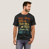 もっと救済も多くのミツバチが植物より多くの木が海を浄化 – E Tシャツ (正面フル)