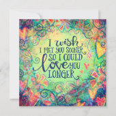 もっと早く出会いたかった バレンタインラブ ノートカード (正面)