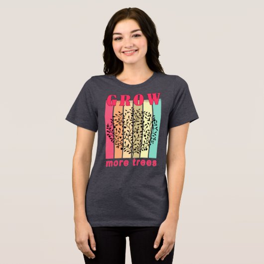 もっと木を植えよう トライブレンドTシャツ (正面全面)