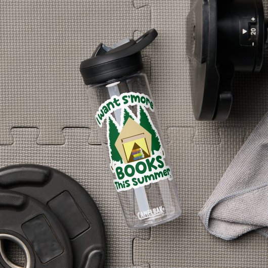 もっと本を読みたい！夏の面白い読書フレーズ ウォーターボトル (ジム (回転後))