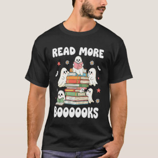 もっと本を読む ゴースト 読書 ハロウィン Tシャツ