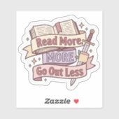 もっと本を読んで外に出るのを控えよう - 面白い居心地の良い読書家グッズ シール (シート)