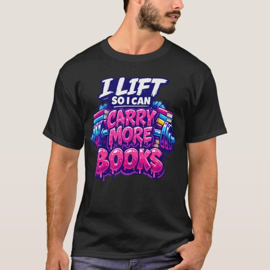 もっと本を運べるようにウェイト Tシャツ (正面)