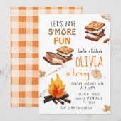 もっと楽しいキャンプファイヤーバースデー招待状 招待状 (正面/裏面)