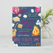 もっと楽しいキャンプ誕生日招待状 招待状 (スタンド正面)