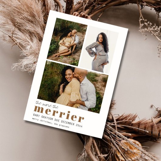 もっと楽しいクリスマスの妊娠発表 シーズンカード
