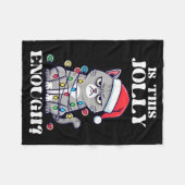 もっと楽しいクリスマスの猫ちゃんはこれ？ フリースブランケット (正面(横))