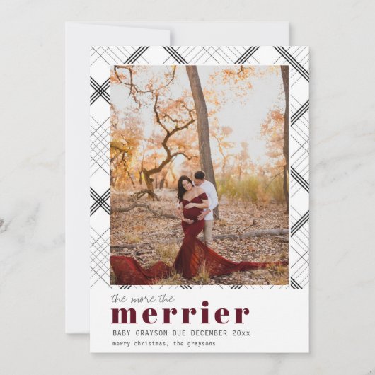 もっと楽しいベイビー発表ホリデーカード シーズンカード (正面)