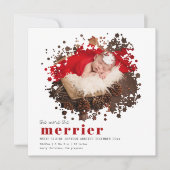 もっと楽しいホリデーシーズンの赤ちゃん発表 シーズンカード (正面)