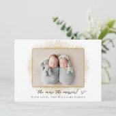 もっと楽しい双子のホリデー出産発表 シーズンカード (スタンド正面)