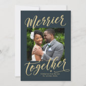 もっと楽しい時間が一緒に ホリデーカード 家族または新婚夫婦 (正面)