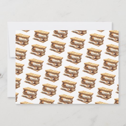 もっと楽しい かわいい キャンプファイヤー キャンピング 子供の誕生日 サンキューカード (裏面)