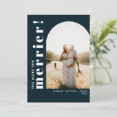 もっと楽しくマタニティ アーチ ネイビー フォト シーズンカード (スタンド正面)