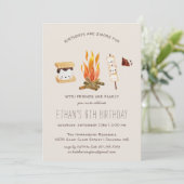 もっと楽しく | キャンプ 誕生日パーティー招待状 招待状 (スタンド正面)